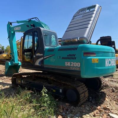 Cina Potente escavatore usato Kobelco SK200 con 150 cavalli di potenza e sistema di controllo a piena potenza in vendita