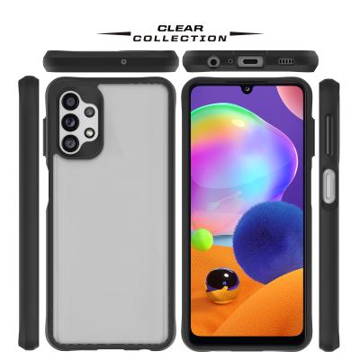 China Anti-drop armor back with camera protector cell phone cover case for Samsung A32 4G 5G back clear PC soft tpu for sale