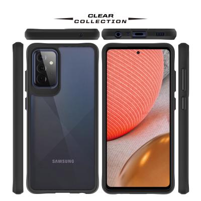 China Newest Premium Anti-drop Hybrid TPU Shockproof Protective Bumper PC Clear Back Cover Case For Samsung Galaxy A72 for sale