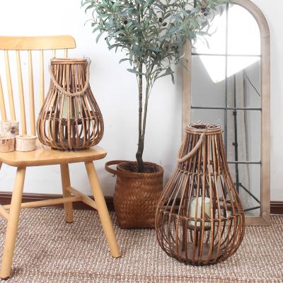 China Wholesale Europe Rattan Wind Handmade Pendulum Lamp Chandelier Room Large Room Hotel Restaurant Cafe Garden Courtyard Flooring Model for sale