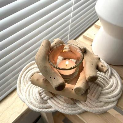 China Europe Romantic Atmosphere Air Birthday Party Candle Party Platform For Wooden Products Original Glass Creative Plug-in for sale