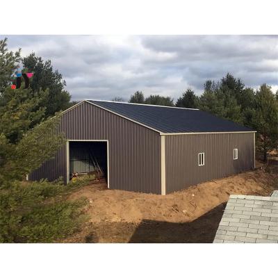 China Q235 Carbon Structural Steel Prefab Steel Structure Hangar Metal Garage Shed Building for sale