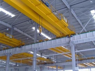 China Double girder warehouse overhead crane with weight scale for sale