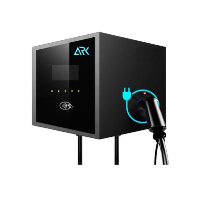 China 22kw ac charger EV charging station with type 2 plug or cable connectors and supporting OCPP paypay stackable ev charger AKEV22 for sale