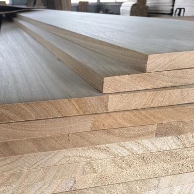 China Light Weight Eco-friendly Customized Solid Paulownia Plank Wood Panel For Sale for sale