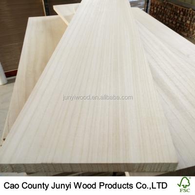 China Furniture FSC solid wood paulownia laminated board for sale