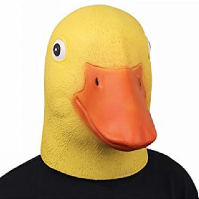 China Eco-Friendly Cosplay Masquerade Party Full Head Mask Halloween Latex Animal Duck Mask Protective Masks for sale