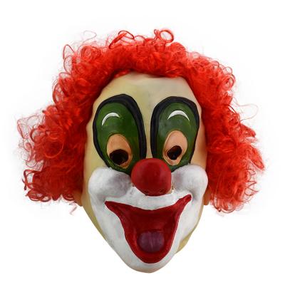 China Latex Clown Full Face Masks Masquerade Costume Scary Prop Halloween Funny Clown Creepy Evil Eco-Friendly Smiling Clown for sale