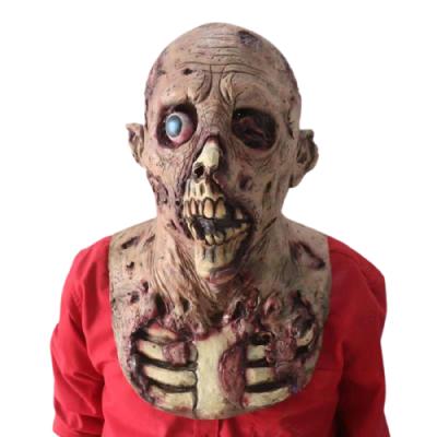 China Bloody Halloween Costume Party Scream Zombie Face Mask Adults Eco-friendly Scary Realistic Horror Cosplay Latex Mask for sale