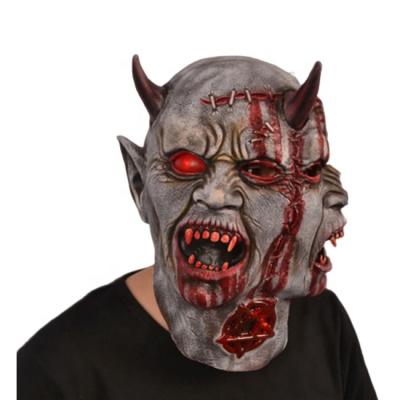 China Adult Resident Evil Zombie Props Zombie Props Halloween Party Costume Latex Mask Eco-friendly Realistic Scary Head Mask Latex Bloodied Monster for sale