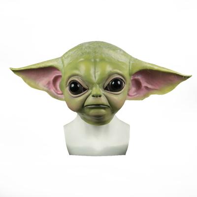 China Halloween Styles StarWars Baby Yoda The Mask Halloween Mandalorian Movie Perimeter Latex Mask Cosplay Costume Mask for sale