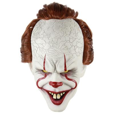 China 2021 Scary Halloween Mask Cosplay Clown Mask Joker FaceMask Party Costume New Stephen King Latex Eco-friendly Mask for sale