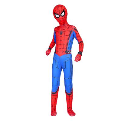 China Halloween Cosplay Superhero Costume Movie Spider-Man Jumpsuit Masquerade Party Soft Material Polyester Spandex Jumpsuit For Kids for sale