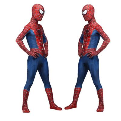 China Unisex Spider-Man Sam Raimi Cosplay Spandex Superhero Soft Eco-Friendly Material Halloween Jumpsuit Adult Spiderman Costume Kids Jumpsuit for sale