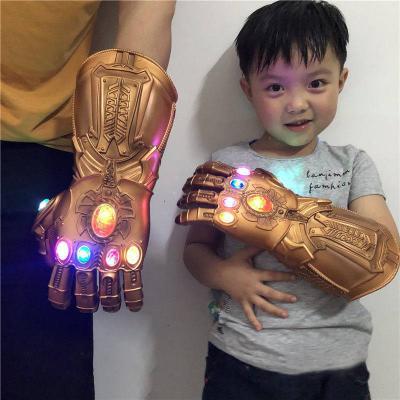 China Halloween Styles Infinity Gauntlet Thanos Gloves Adult Kids Halloween Cosplay Gloves Removable Infinity Stones Props LED Shield Glove for sale