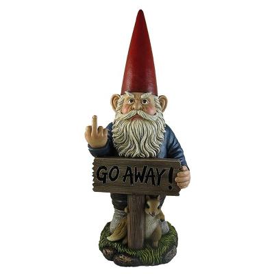 China Outdoor Naughty Dwarf Gnome Santa Claus Garden Landscape Decoration China Resin Decoration Statue for sale