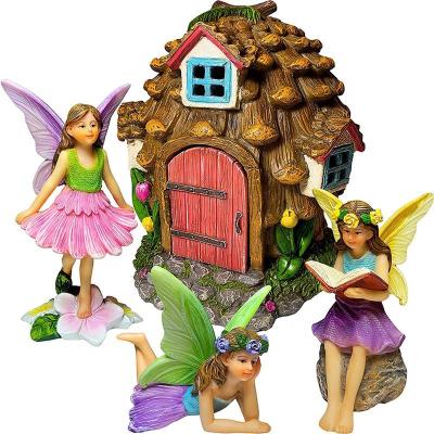 China Beautiful Handwork Garden Resin Decorations Statue Faery and Handwork Gifts Ornaments Flower Fairy Room Indoor and Outdoor Decorations for sale