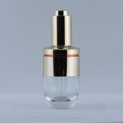 China Cosmetic Competitive Price Luxury 50ml Dropper Bottles For Cosmetics Packaging With Rotary Pressure Pump for sale