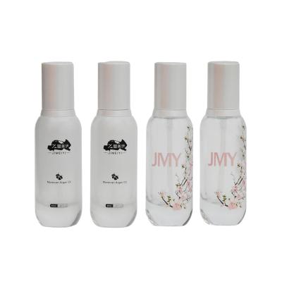 China Wholesale Cosmetic Stain Emulsion Press Type Essence Can Be Printed Rpray-on Glass Bottles for sale