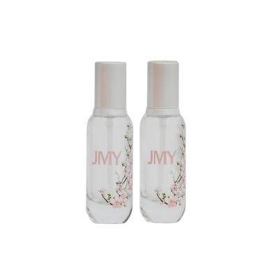 China Ladies Cosmetic Cylindrical Base Cottle Liquid Glass Packaging Can Be Color Customized Logo For Small Bottles for sale