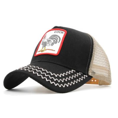 China Hot Selling Breathable Animal Pattern Mesh Trucker Cap Summer High Quality COMMON for sale