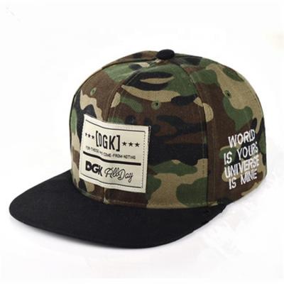 China Custom Wholesale COMMON Style Plain Hip Hop Camouflage Factory Brim Snapback Hat for sale