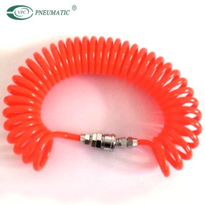 China Irrigation PUC Series PU Coil Tubing Tube Truck Air Brake Coil Hose Winding Flexible Air Hoses for sale