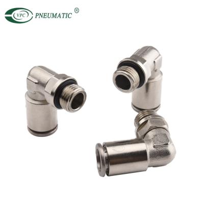 China Nylon PC Stainless Steel Male Straight Pneumatic Hose Push In One Touch Fitting for sale