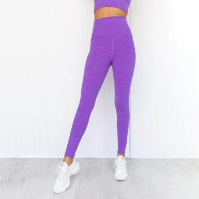 China New Antibacterial Women Knit Yoga Leggings Waisted Gym Leggings Sports Pants High Fitness Workout Line Up Leggings for sale