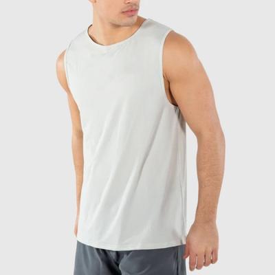 China Wholesale Plain White QUICK DRY Cotton Men Gym Breathable Fitness Tank Tops Plus Size Men Beach Tops for sale