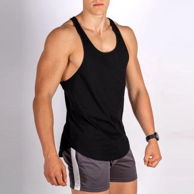 China Custom Wholesale LOGO Mens Viable Design Gym Vest Your Own Stringer Tank Top For Men Customized for sale