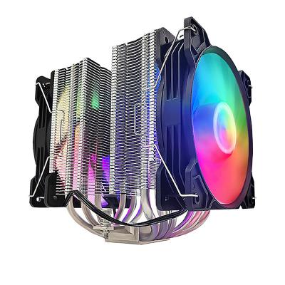 China Computer Case Manmu OEM Towers Dual Cpu Cooler With 2*14cm Fdb Fans &6 pcs Heat Pipes PC i9-9880XE i9-9820X for sale