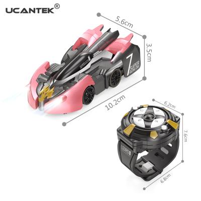 China RC Hobby 2.4G RC Remote Control Car With Rechargeable Smart Watch Vehicles Wall Mounting Electric Car Toys for sale