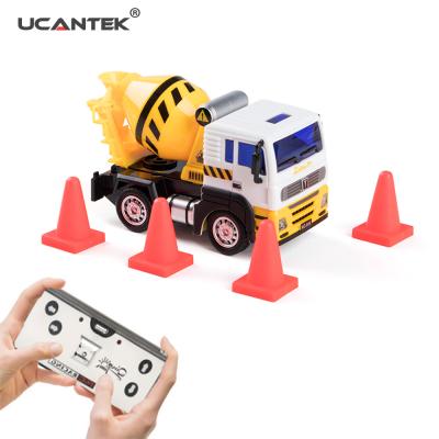 China UCANTEK 2.4G 4CH Mini Construction Car Dump Truck RC Hobby Toys 1/64 For Kids for sale