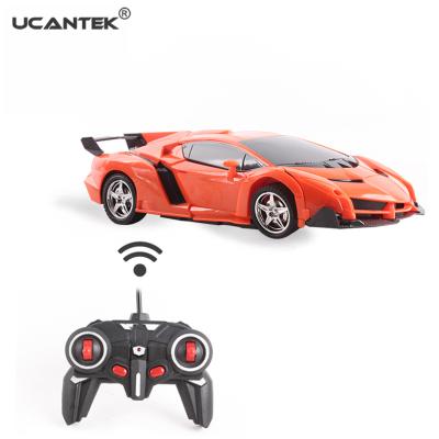 China 2.4G 1/18 Scale Model Kids Change Toys With Remote Control Robot Car Toys For Children for sale