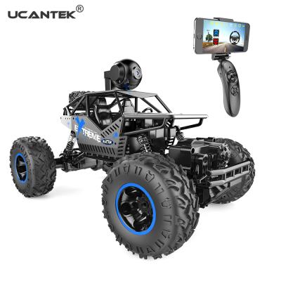 China 1:16 Electric Rock Crawler Hobby 2.4G RC Car 4x4 Off-road Climbing Remote Control Racing Cars with WIFI FPV Camera Phone APP Control for sale