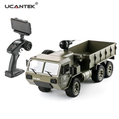 China Hobby FY004W 1/16 2.4GHz 6WD Remote Control Off-road RC Car WIFI Camera RC Truck Military Toys For Sale for sale