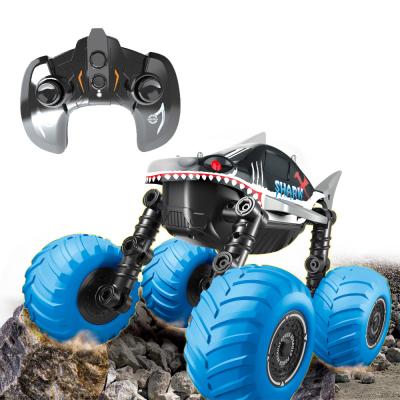 China RC Hobby Deformation RC Car 2.4G Rock Crawler Climbing Shark RC Stunt Car Remote Control Toys For Children for sale