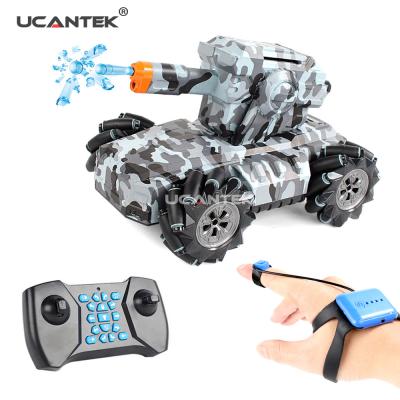 China RC Hobby UCANTEK 2.4GHz Camouflage Toys Radio Control Car and RC Truck Car Battle Bounce Car with Water Boom for sale