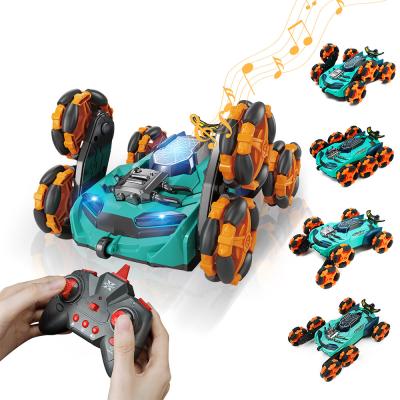 China 2.4G RC Hobby Christmas Gift 2.4G Six-wheel RC Car 360 Flip RC Vehicle Rolling Toys Water Jet Stunt Drift Deformation Car for sale