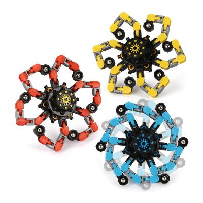 China Funny Toy Hot Selling Fingertip Mechanical Top Release Effort Luminous Transformable Gyro Toys Sensory Spinner Fidget Toys For Kids Adults for sale