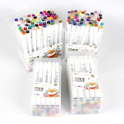 China Dual Heads Use / Permanent Ink Sets 24-262 Colors Manga Chisel Brush Point Dual Tips Alcohol Finished Art Twin Markers Pen Dual Art Sketch Drawing Marker Pen for sale