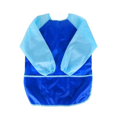 China Eco-Friendly Long Sleeve Apron Kids Art Smock Waterproof Nylon Children Painting Apron With Sleeves for sale