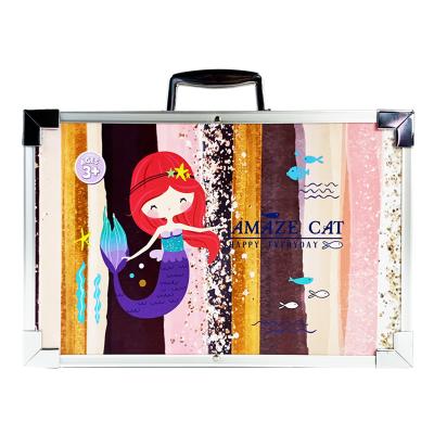 China Best Promotional Eco-friendly Gift 145pcs Fabric Luxury Painting Back To School Supplies Kit Stationery Art Set Kids Gift Box for sale