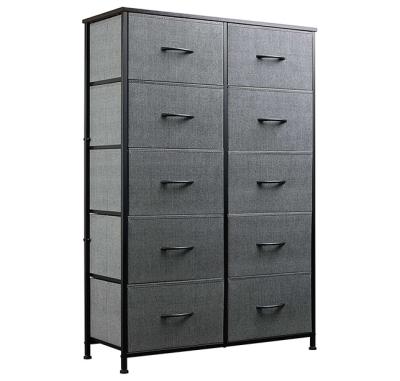 China Dresser Viable Organizer, 10 Drawer Organizer Units-Black Gray for sale