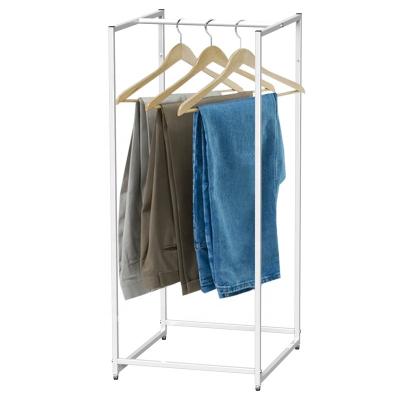 China (Height) Heavy Duty Metal Adjustable Hanging With Stackable Shelves Garment Rack for sale