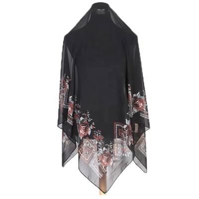 China Muslim Women's Muslim Chiffon Printed Scarf Print 130*130cm Adult Women's Hijab Eco-friendly Hijab for sale