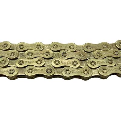 China Durable Hot Sale Stainless Steel Cavity 12 Speed ​​Sports Mountain Bike Antirust Gold Half Chain for sale