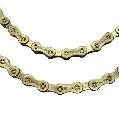 China Best Price Durable Stainless Steel Cavity 8s 9s 10s 11s 12s Gold Antirust Sports Mountain Bicycle Bike Chain Half for sale