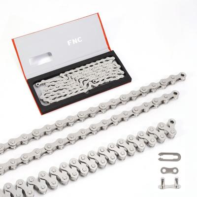 China FNC High Quality Single Speed ​​Stainless Steel Road Bike Mountain Bike Silver White Anti-rust Non-Hollow Chain for sale